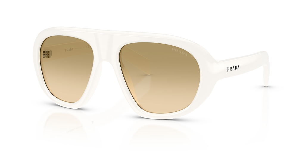 Prada PR C05S L (57 - 18) with Yellow lenses and White frame