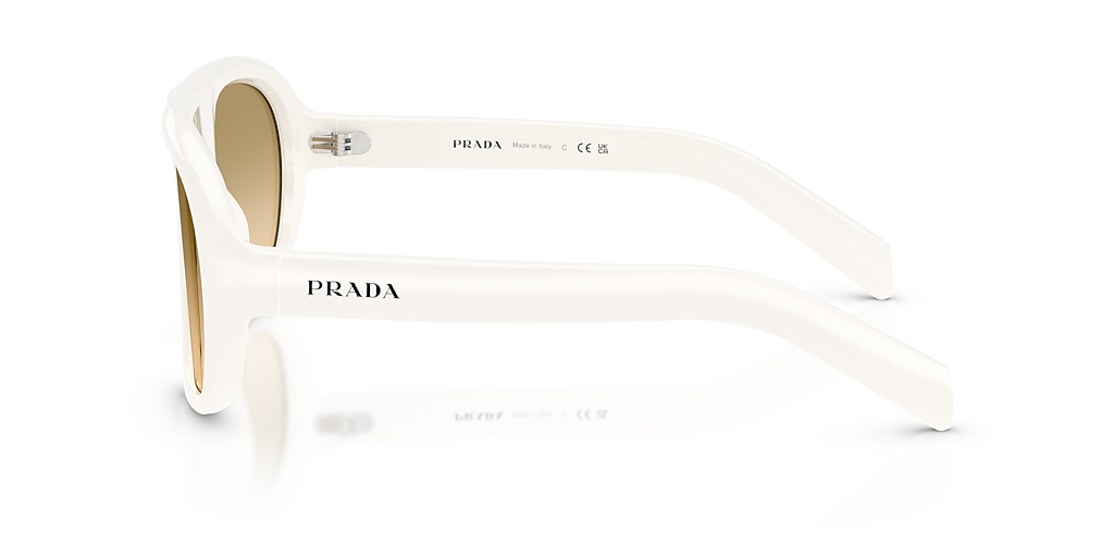 Prada PR C05S L (57 - 18) with Yellow lenses and White frame
