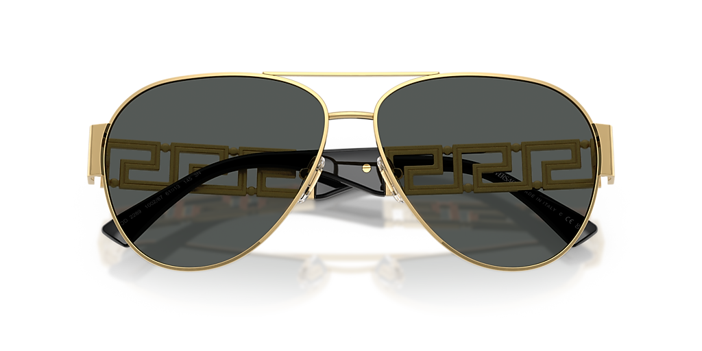 Versace VE2289 XL (61 - 13) with Grey lenses and Gold frame  display picture 1