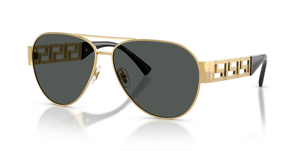 Versace VE2289 XL (61 - 13) with Grey lenses and Gold frame