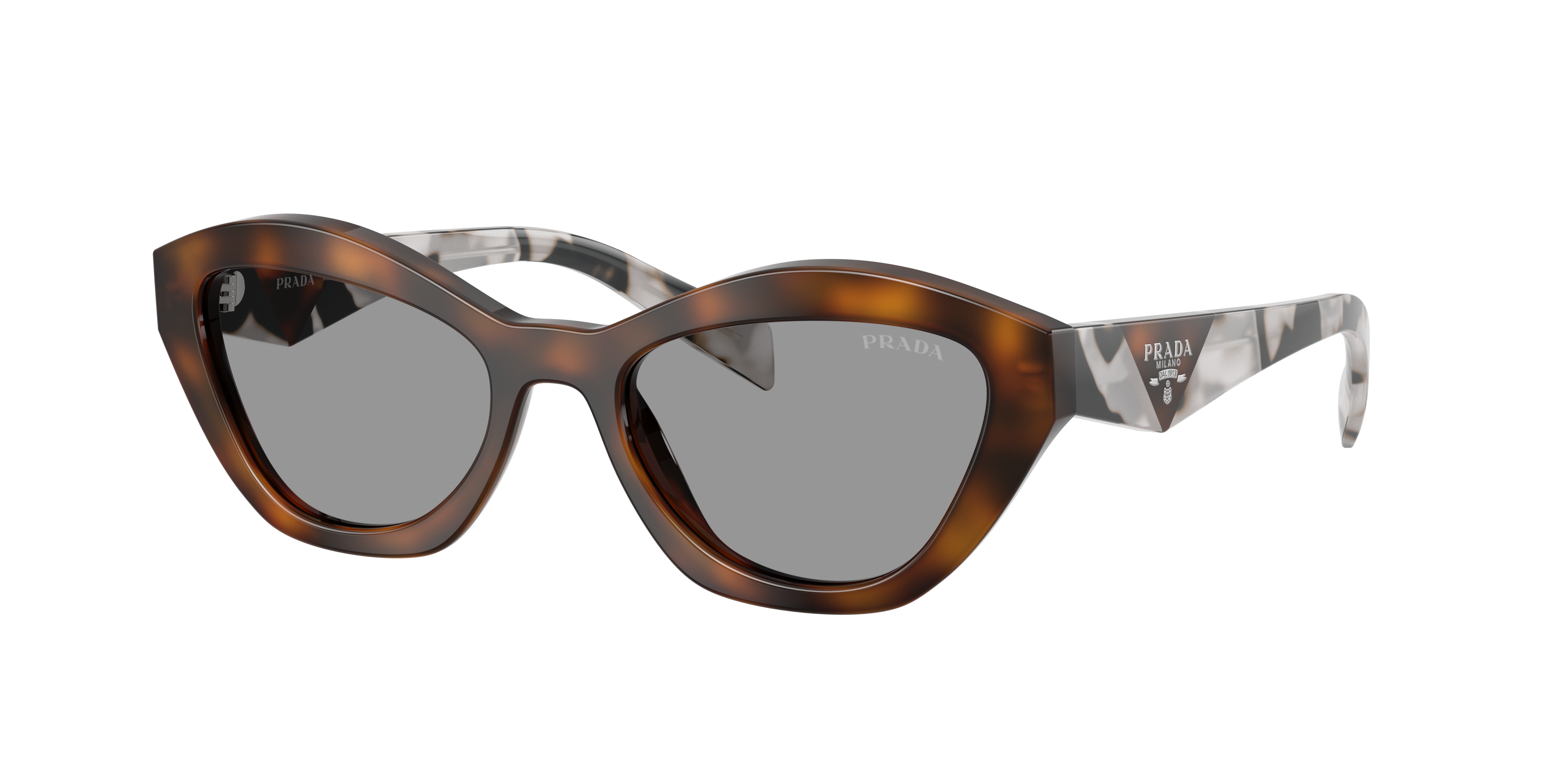 Prada Woman Sunglass PR A02S -  Frame color: Juniper Tortoise, Lens color: Grey