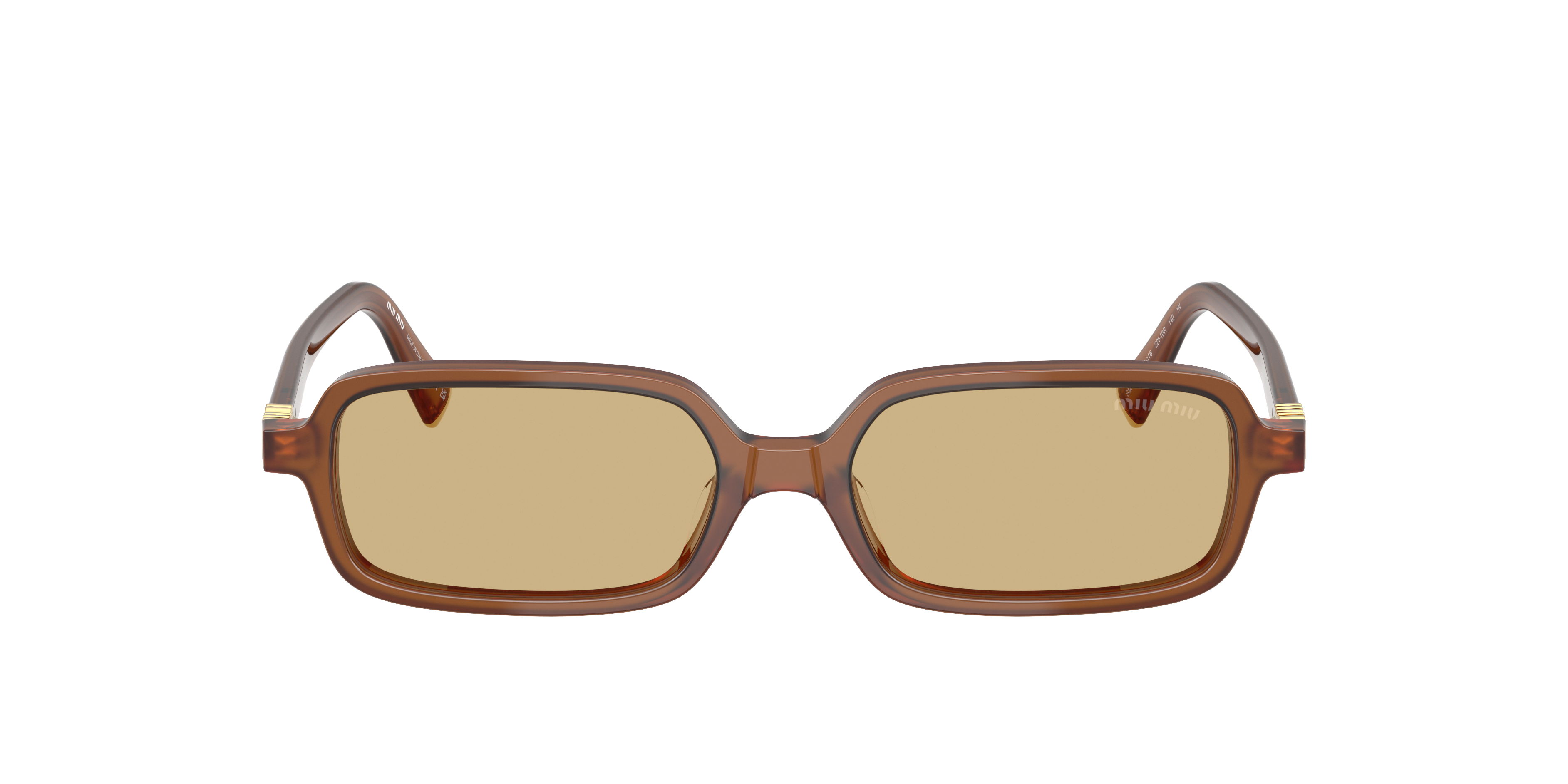 Miu Miu MU 11ZS S (51 - 16) with Yellow lenses and Brown frame