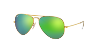 RAY-BAN RB3025 Aviator Flash Lenses Gold - Sunglasses, Cyclamen Flash Lens