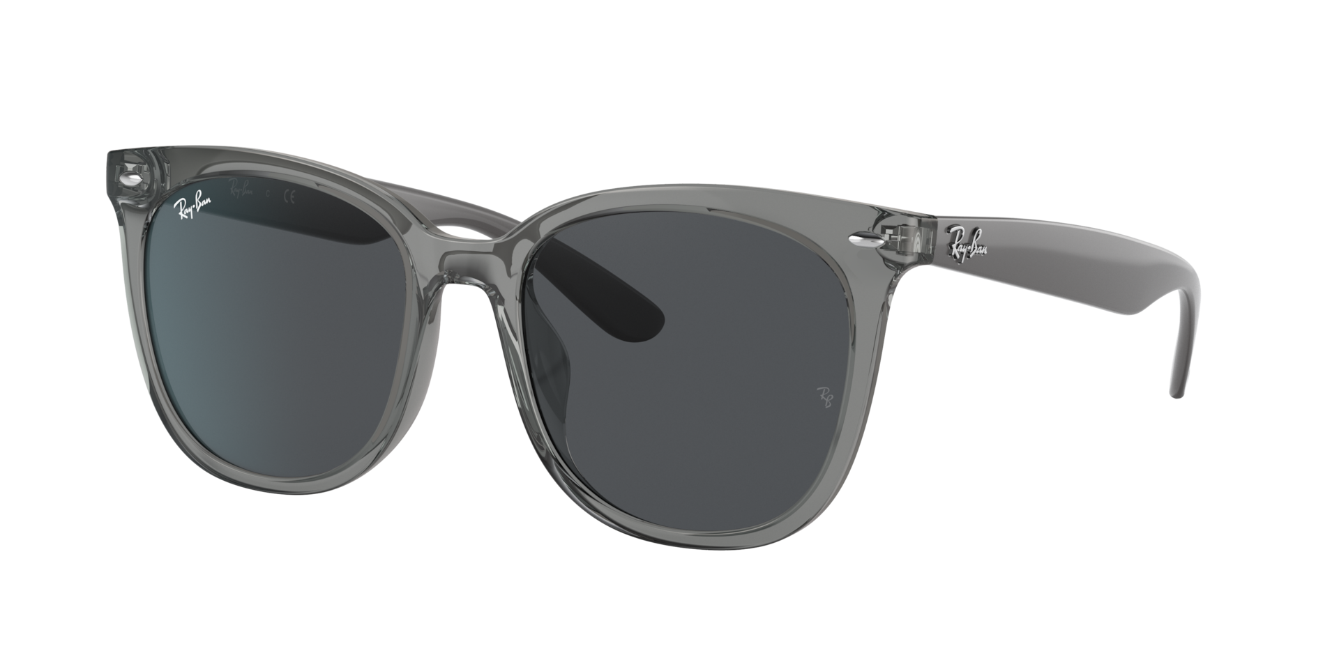 Ray-Ban Unisex Sunglass RB4379D -  Frame color: Transparent Grey, Lens color: Dark Grey