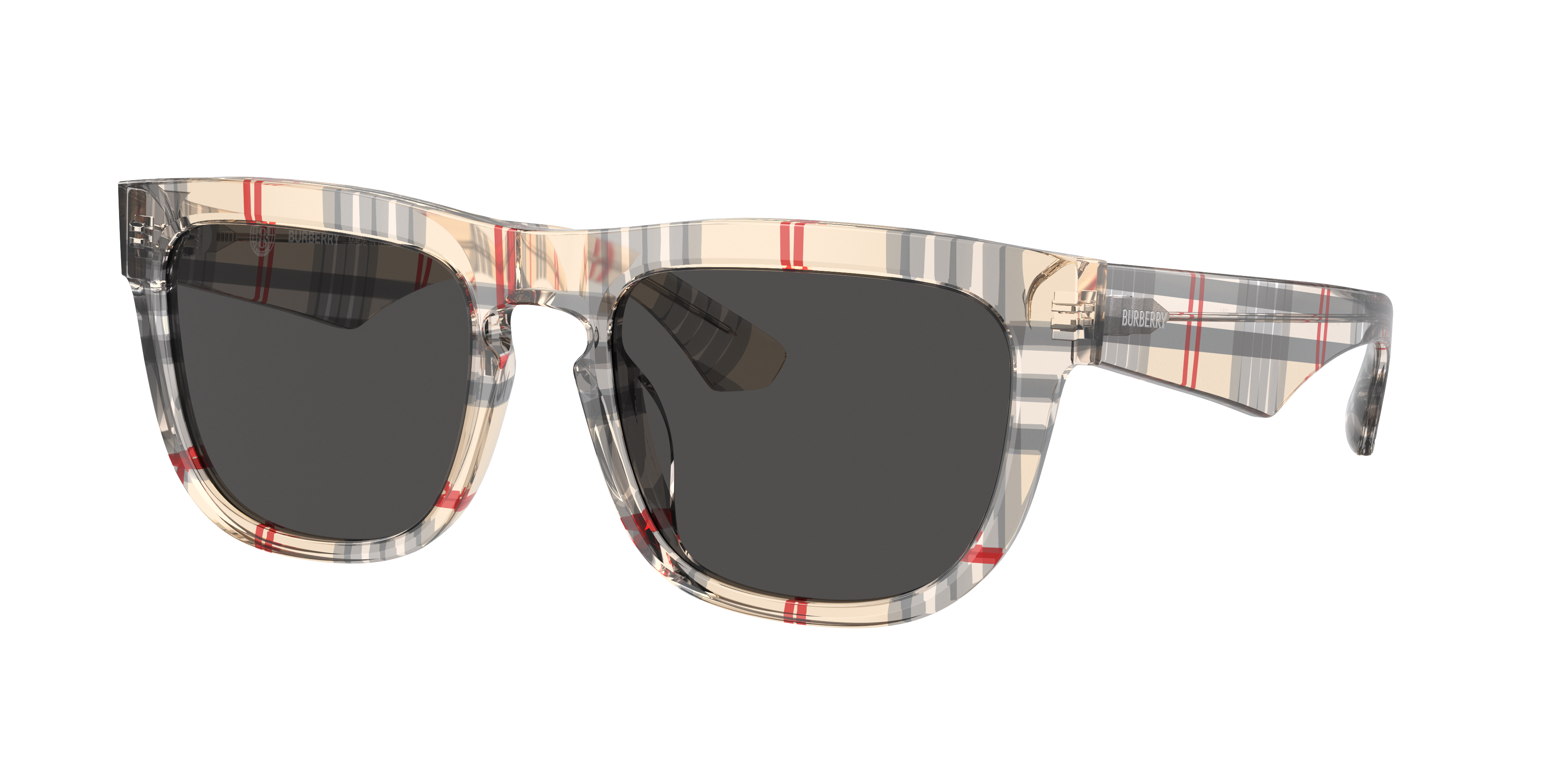Burberry Man Sunglass BE4431U -  Frame color: Vintage Check, Lens color: Dark Grey
