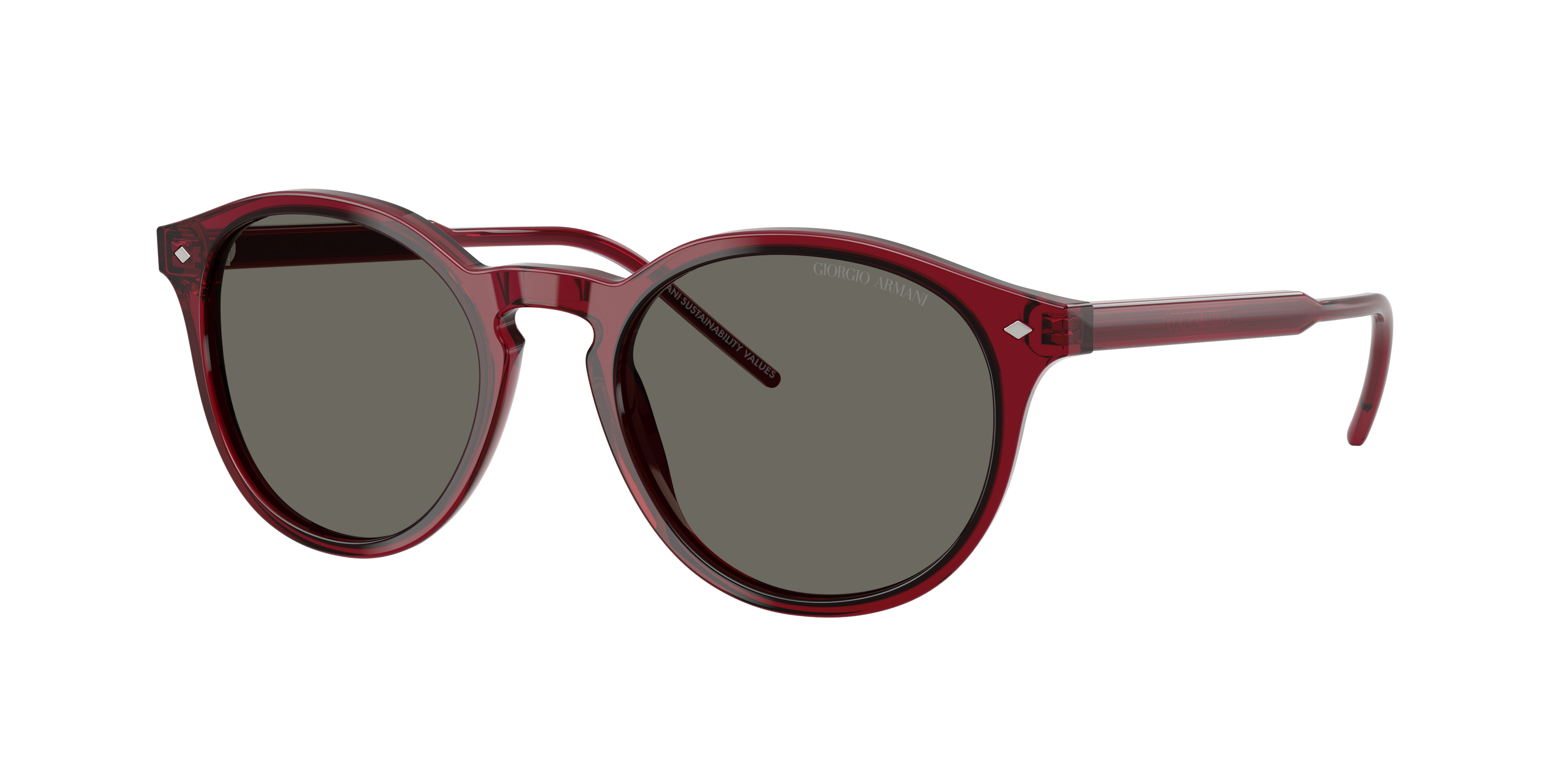 Giorgio Armani Man Sunglass AR8211 -  Frame color: Transparent Bordeaux, Lens color: Grey
