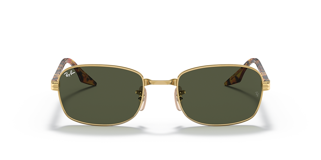 RAY-BAN RB3690 Arista Gold - Unisex Sunglasses, Green Lens