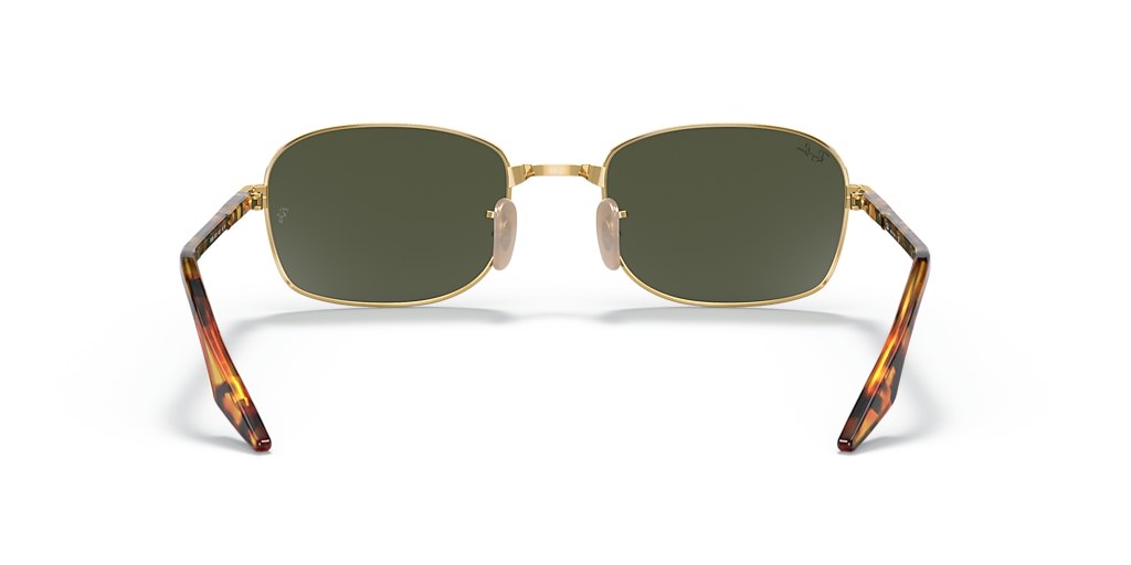 RAY-BAN RB3690 Arista Gold - Unisex Sunglasses, Green Lens