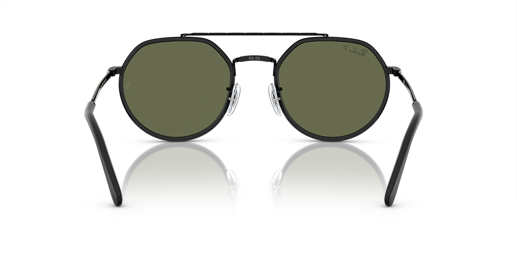 RAY-BAN RB3765 Black - Unisex Sunglasses, Green Lens