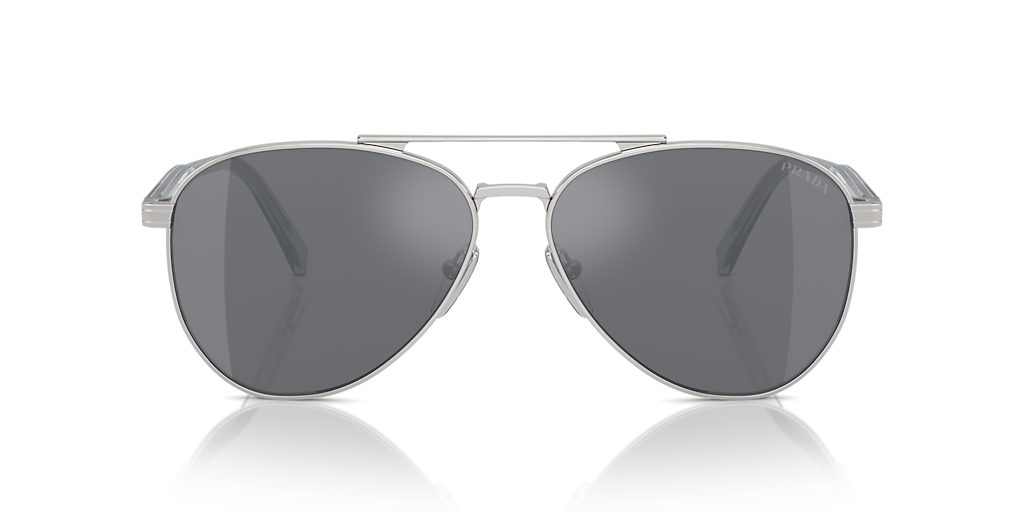 Prada PR A58S M (58 - 14) with Grey lenses and Silver frame