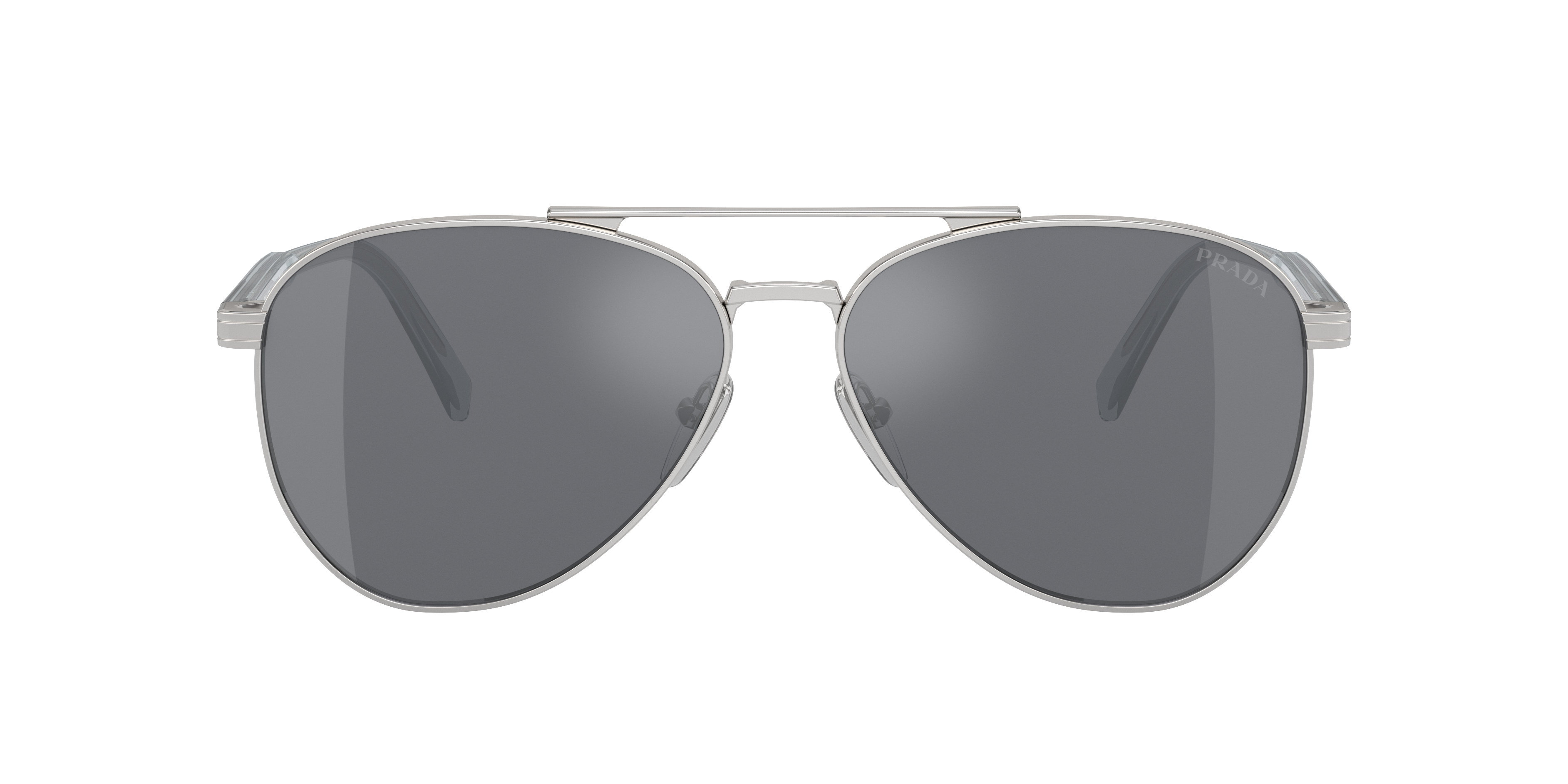 Prada PR A58S L (61 - 14) with Grey lenses and Silver frame