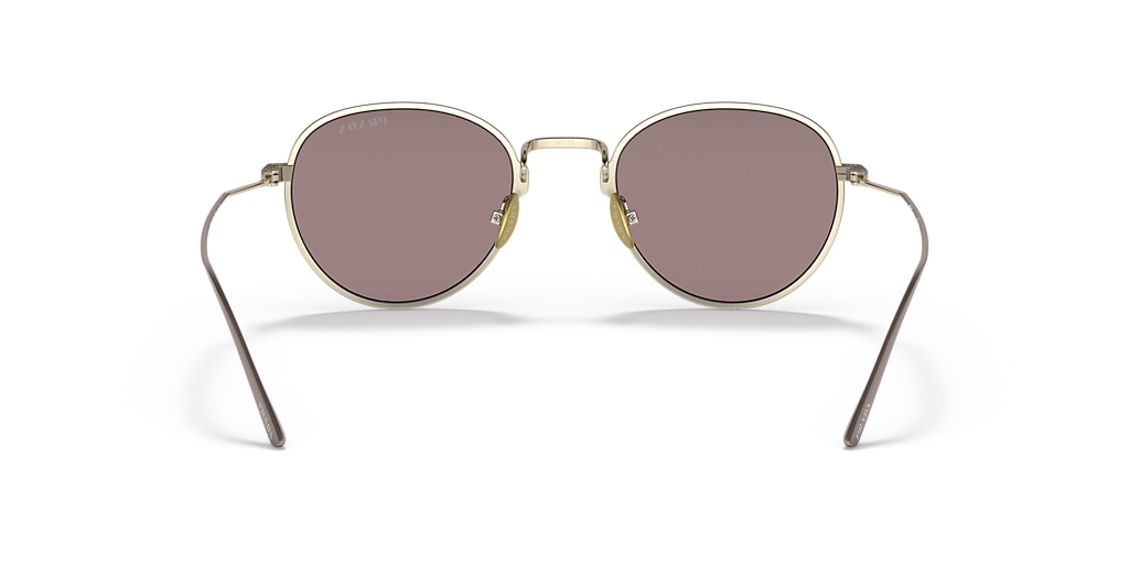 PRADA PR 53WS Gold - Men Luxury Sunglasses, Light Purple Brown Lens