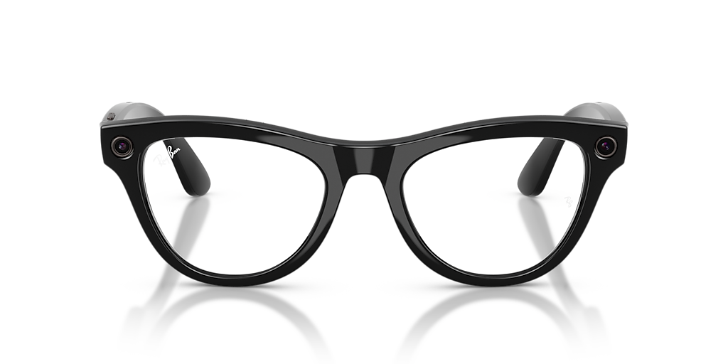 RW4014 Ray-Ban Meta Skyler Black - Unisex Sunglasses, Clear/Amethyst Lens