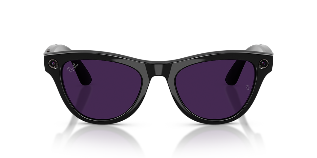 RW4014 Ray-Ban Meta Skyler Black - Unisex Sunglasses, Clear/Amethyst Lens