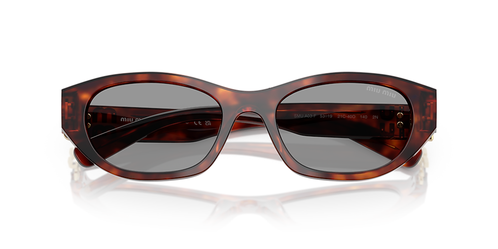 Miu Miu MU A03SF L (53 - 19) with Grey lenses and Tortoise frame