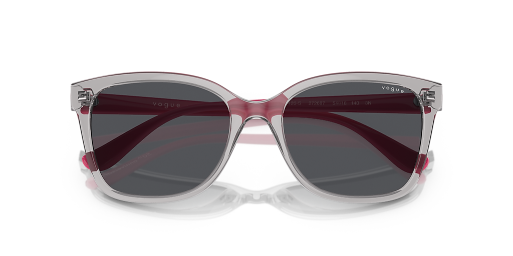 VOGUE EYEWEAR VO5426S Transparent Grey - Women Sunglasses, Dark Grey Lens