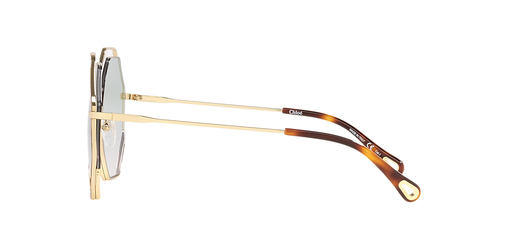 Chloé CH0046S XXS (58 - 20) with Green lenses and Beige frame