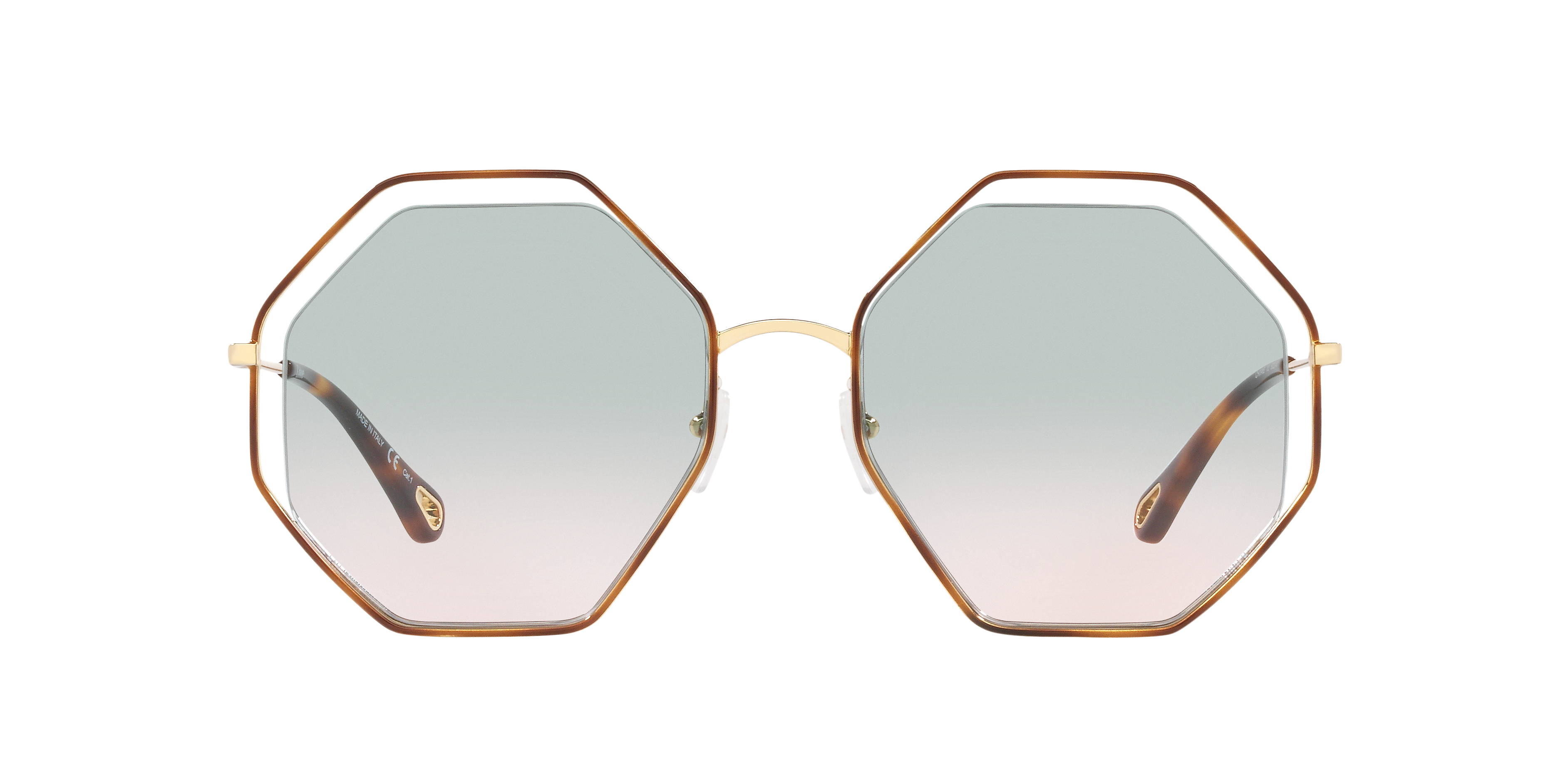 Chloé CH0046S XXS (58 - 20) with Green lenses and Beige frame