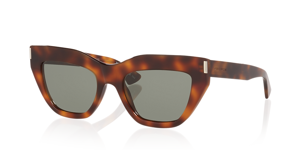サングラス SAINT LAURENT Woman Sunglasses Beige SL759 002 Saint Laurent SL759 L (53 - 20) with Green lenses and