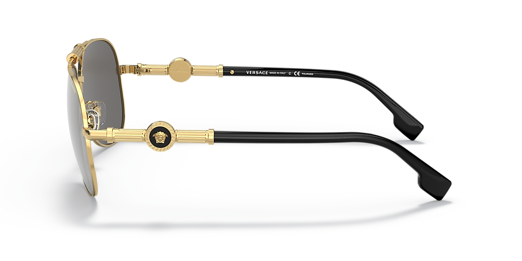 Versace VE2236 XL (59 - 14) with Grey lenses and Gold frame