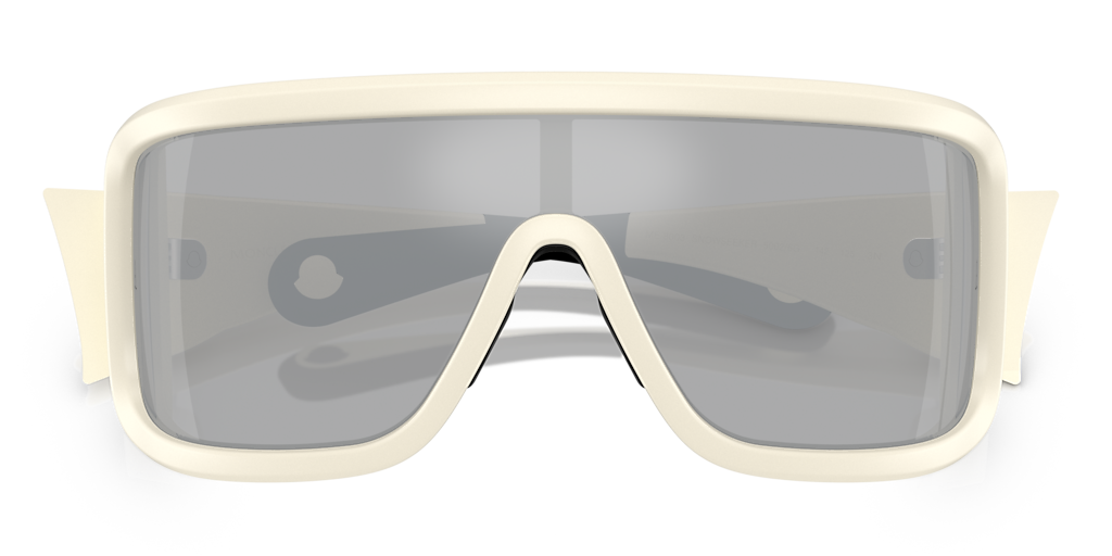 MONCLER ME8003 Snowseeker Matte Butter - Unisex Sunglasses, Clear Mirror Silver Lens