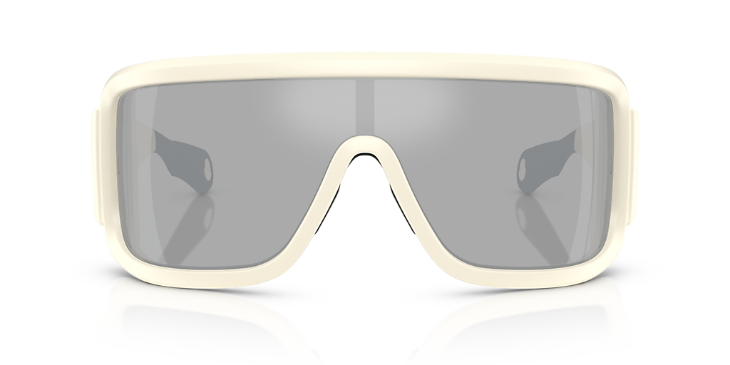 MONCLER ME8003 Snowseeker Matte Butter - Unisex Sunglasses, Clear Mirror Silver Lens