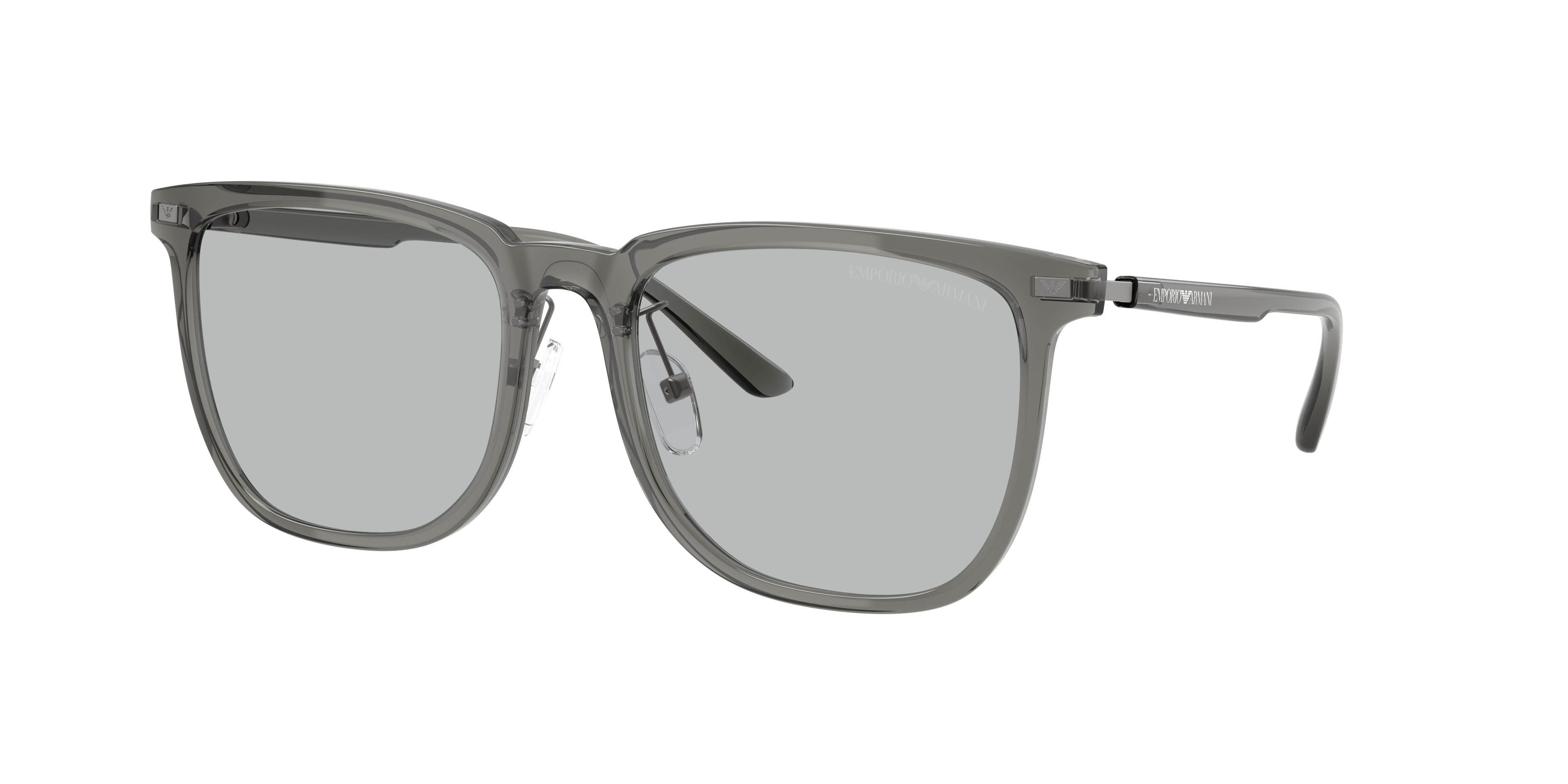 Emporio Armani Unisex Sunglass EA4255D -  Frame color: Shiny Transparent Grey, Lens color: Light Grey