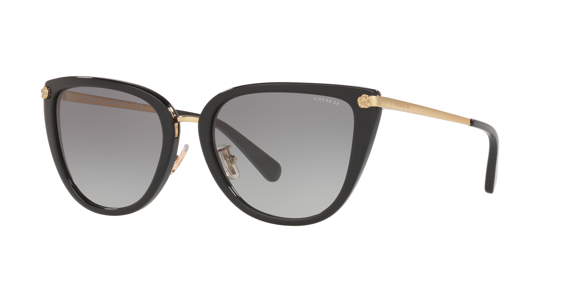 Coach HC8276 L1099 Women\'s Sunglasses Burgundy Pink Glitter Gradient Phantos Coach Burgundy Sunglasses - Gem main image 4
