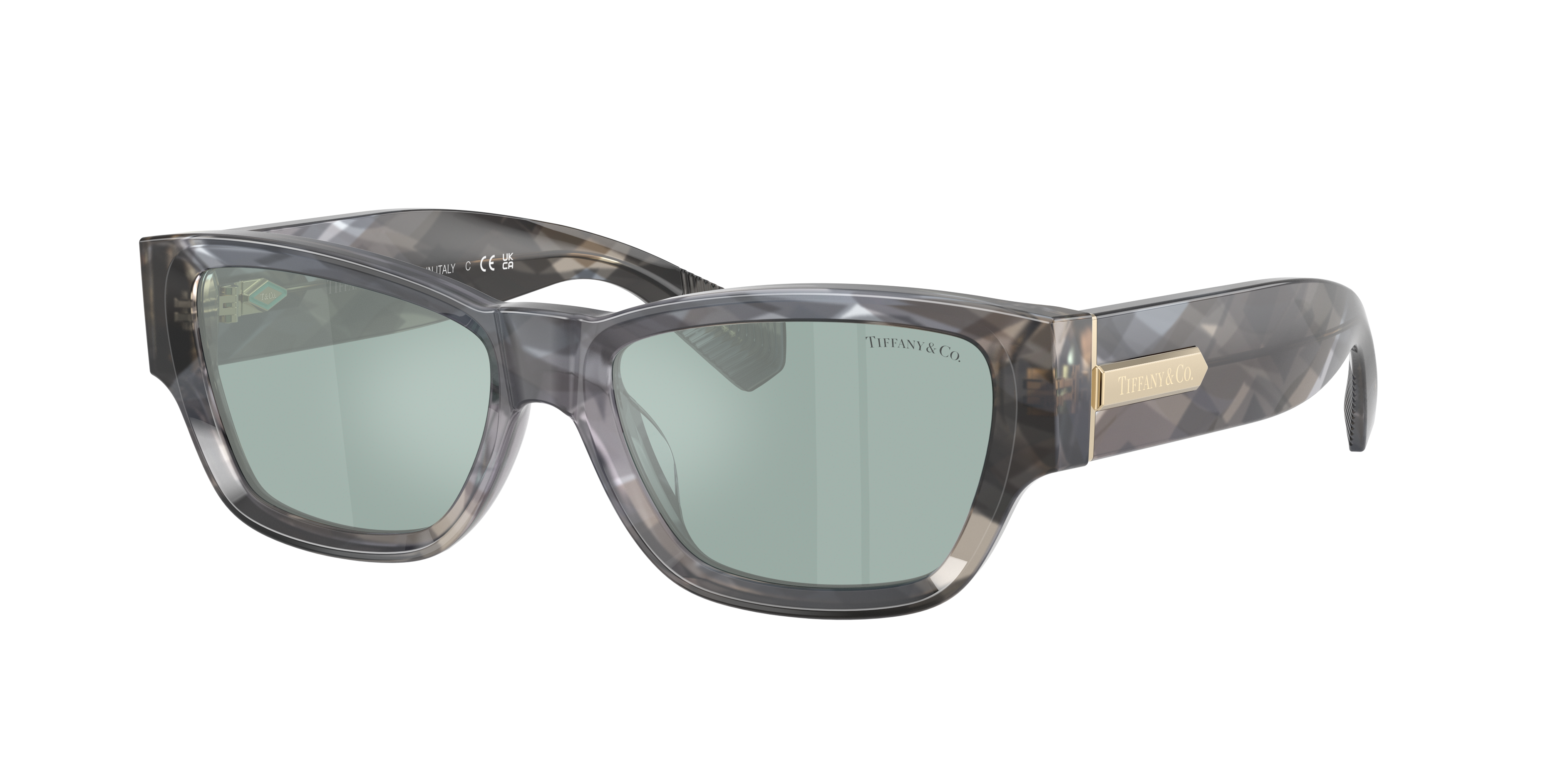Tiffany & Co. Woman Sunglass TF4265U -  Frame color: Black Havana, Lens color: Light Azure Mirror Silver