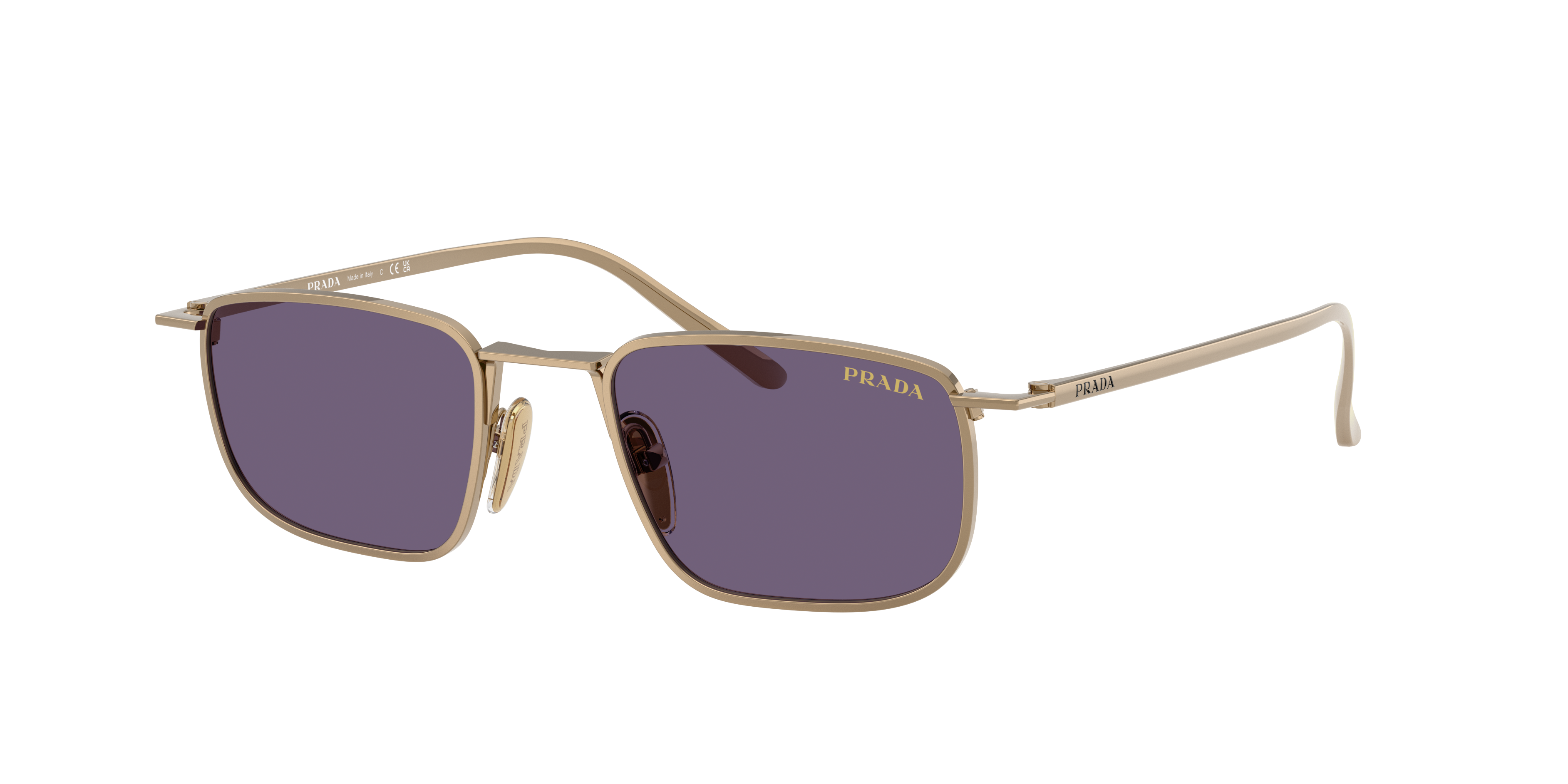 Prada Man Sunglass PR D52S -  Frame color: Brass, Lens color: Violet