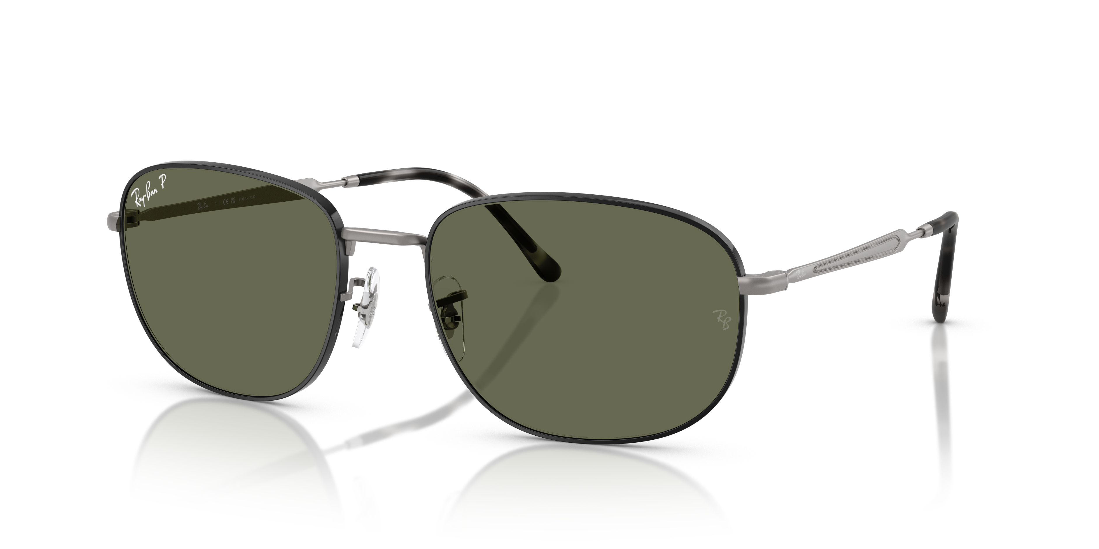 美品RayBan sunglasses Ray-Ban RB4547 Boyfriend Two XL (60 - 18) with Green lenses