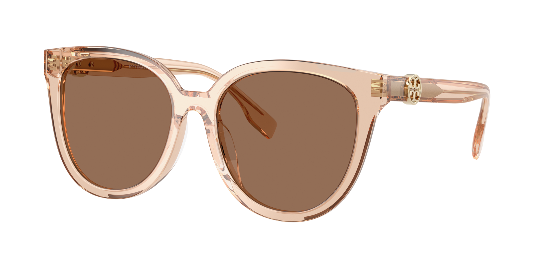 Tory Burch Woman Sunglass TY7213D - Frame color: Transparent Brown, Lens color: Dark Brown