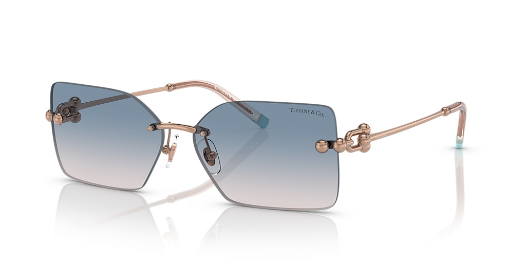 Tiffany & Co. TF3088 L (59 - 14) with Brown lenses and Red frame