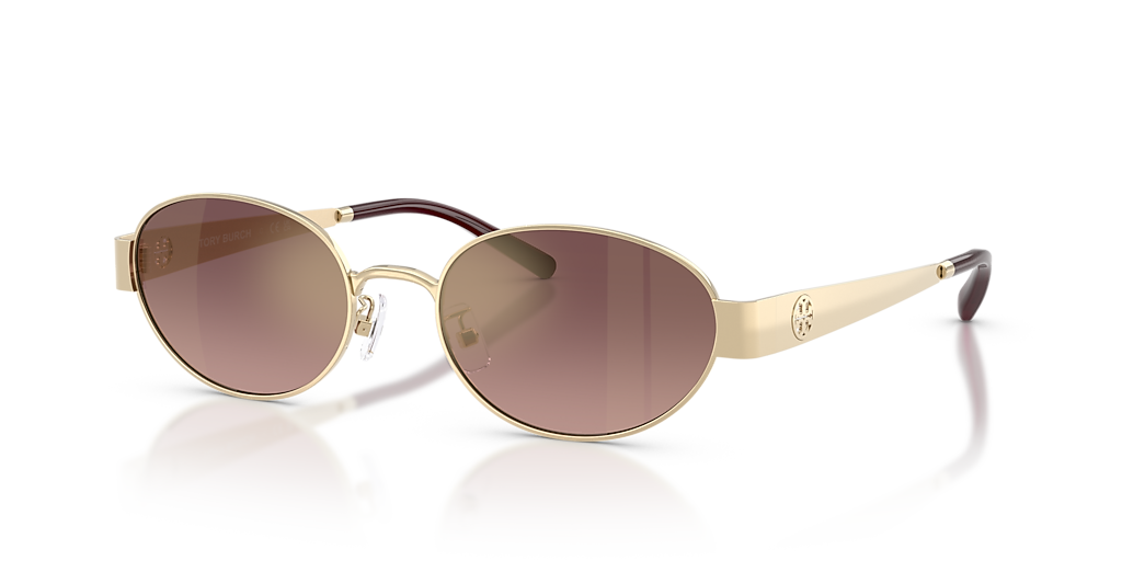 TORY BURCH TY6116 Shiny Light Gold - Women Sunglasses, Light Pink Lens