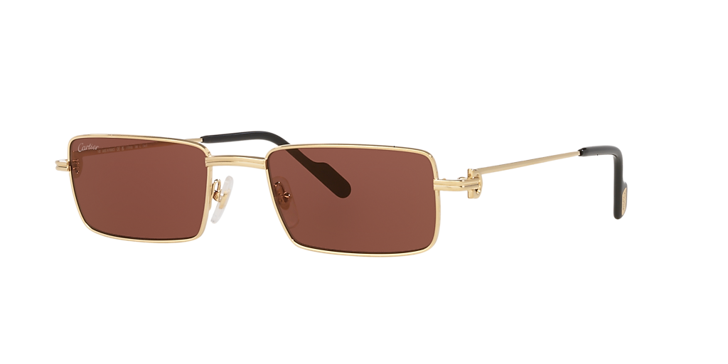 サングラス Cartier Cartier - CT0501S - 002 gold gold red Cartier CT0501S M (54 - 20) with Red lenses and Gold frame