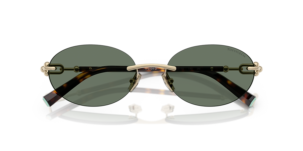 Tiffany & Co. TF3104D L (56 - 18) with Green lenses and Gold frame