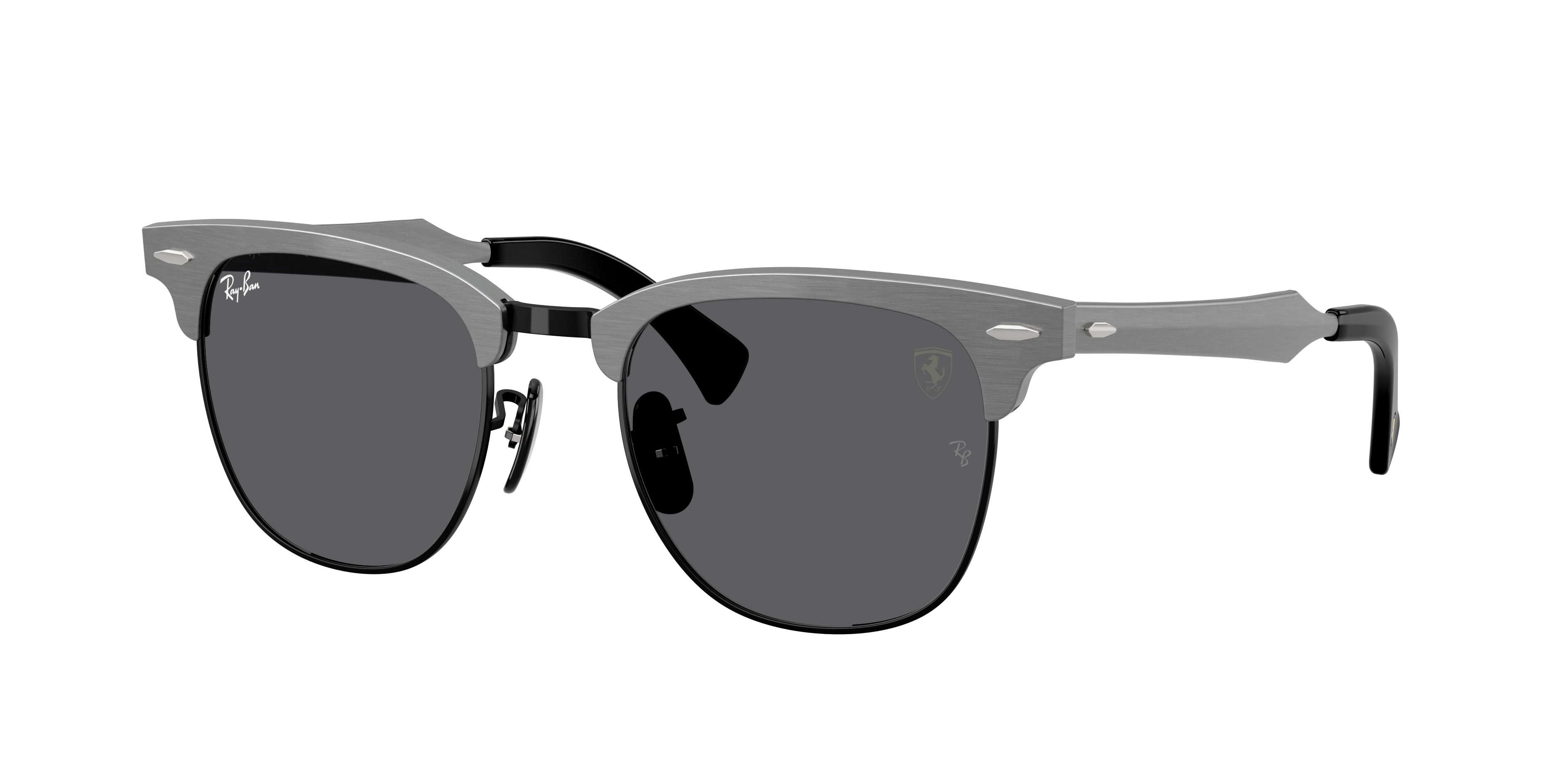 Ray Ban Rb3807m Scuderia Ferrari Collection Chromance Sunglasses Brushed Gunmetal Frame Grey Lenses Polarize In Polarized Dark Grey