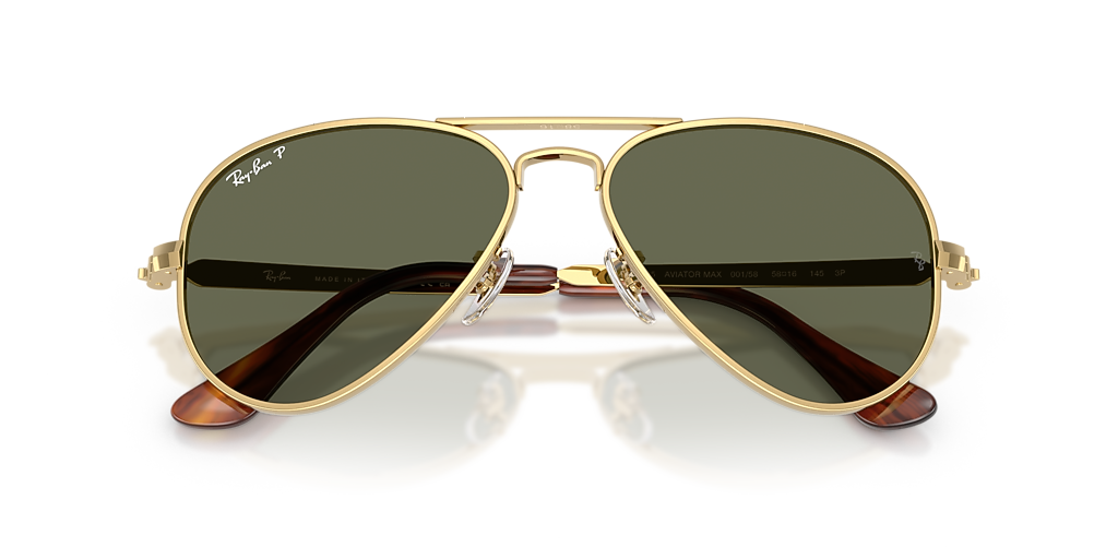 RAY-BAN RB3925 AVIATOR MAX Arista Gold - Sunglasses, Green Polarized Lens