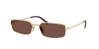 Prada PR A51S XL (58 - 17) with Brown lenses and Gold frame
