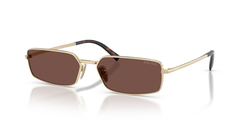 Prada PR A60S XL (59 - 16) with Brown lenses and Gold frame