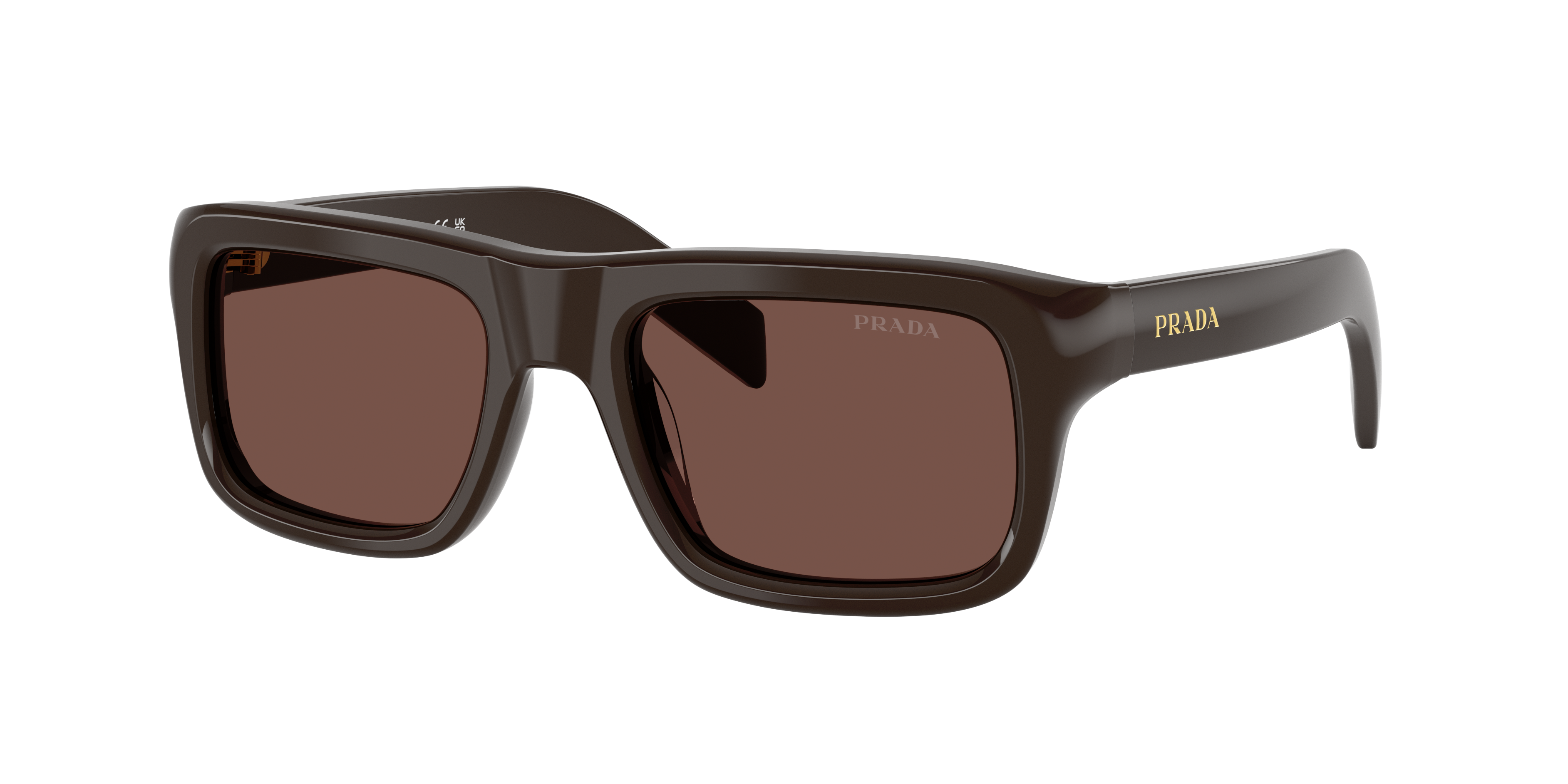 PRADA ブラウンラウンド型サングラス Prada PR D11S M (54 - 20) with Brown lenses and Brown frame