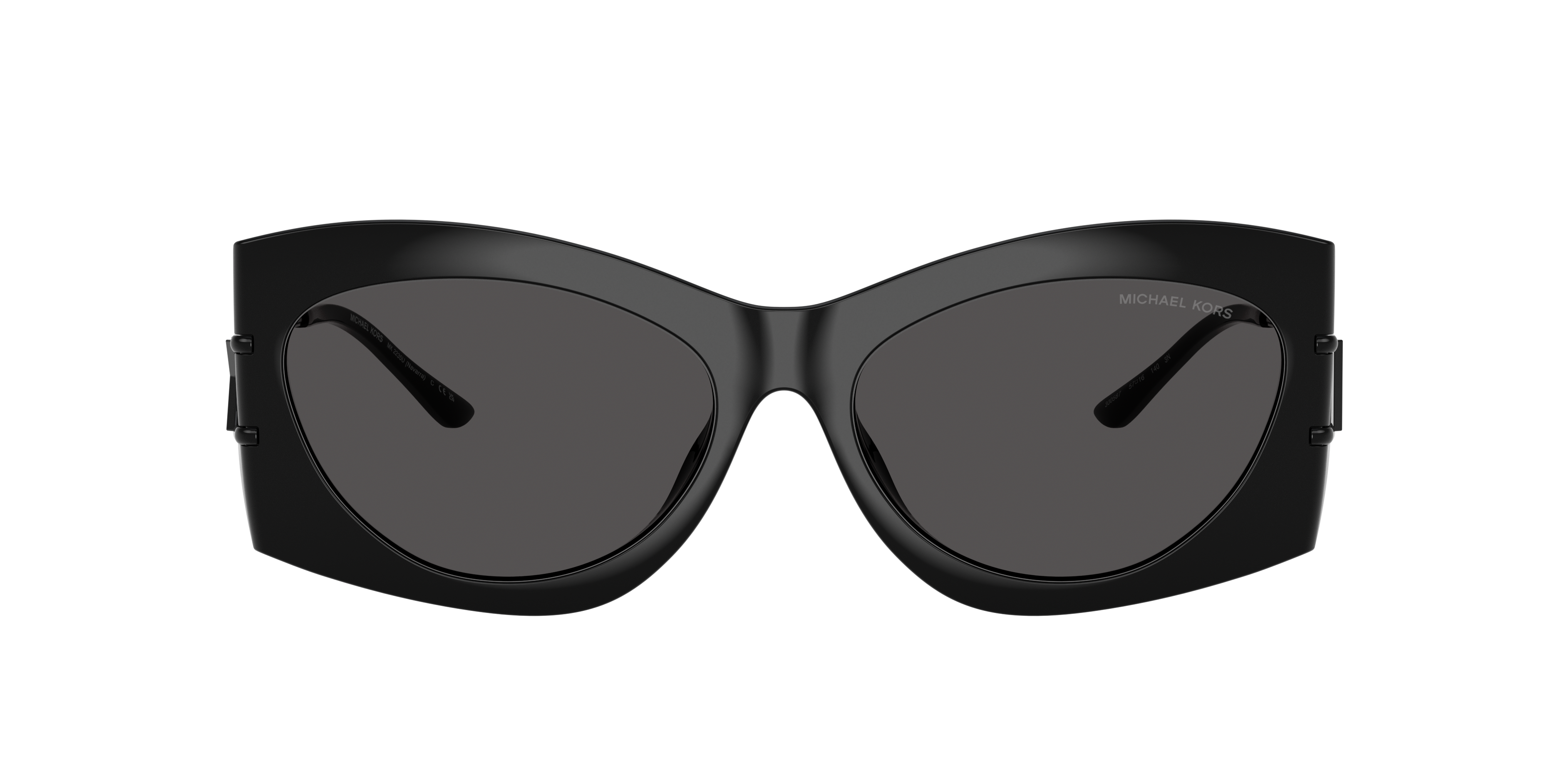 Michael Kors Navarra Mk 2235u 355573 57mm Womens Irregular Sunglasses In Dark Grey Solid