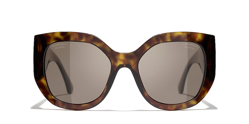 CHANEL☆ ロゴ Butterfly バタフライ サングラス CH5550 Chanel Butterfly Sunglasses CH5550 L (55 - 20) with Brown