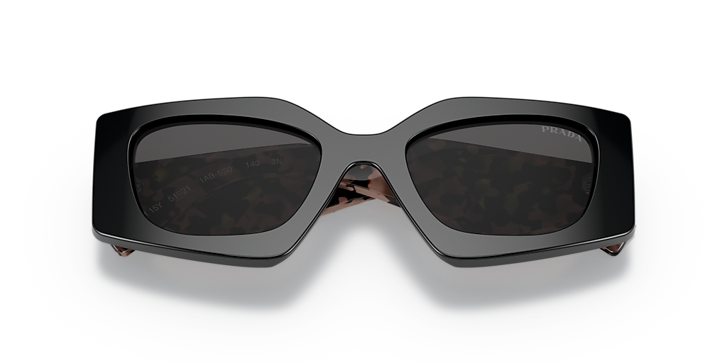 PRADA PR 15YS Black - Women Luxury Sunglasses, Dark Grey Lens