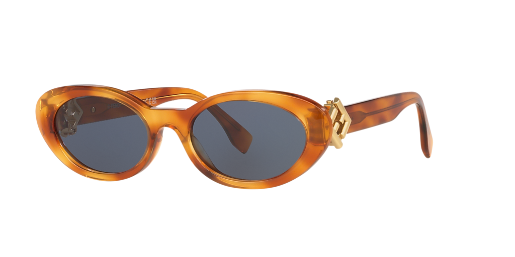 FENDI オハルフレムサンクラス FE40140U 57E Fendi Fe40140U XS (53 - 18) with Blue lenses and Tortoise