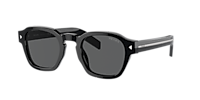 Prada PR A16S L (52 - 24) with Grey lenses and Black frame | Sunglass Hut®