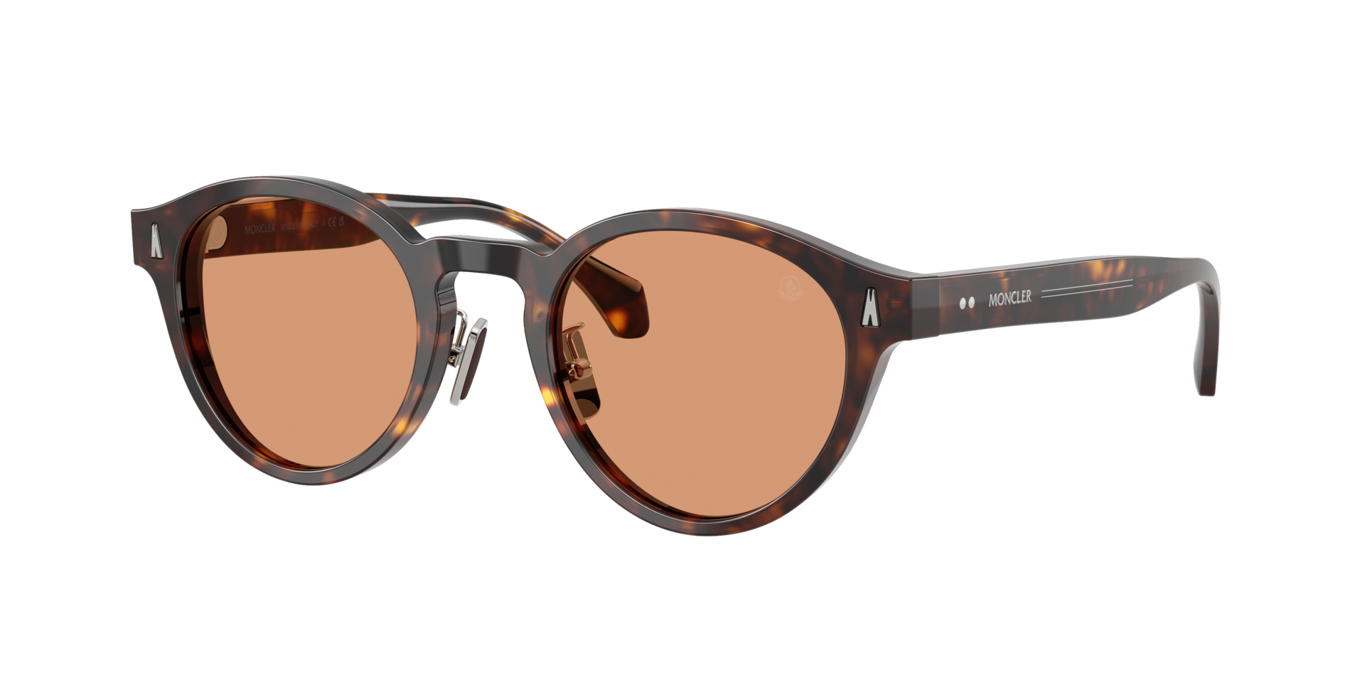 Moncler Unisex Sunglass ME6017D Ember -  Frame color: Shiny Havana, Lens color: Brown Solid