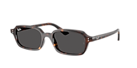 RAY-BAN RB4455 Zuri Bio-Based Havana - Unisex Sunglasses, Dark Grey Lens