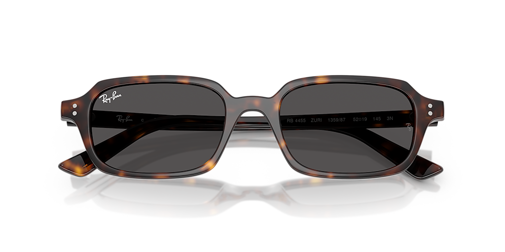 RAY-BAN RB4455 Zuri Bio-Based Havana - Unisex Sunglasses, Dark Grey Lens