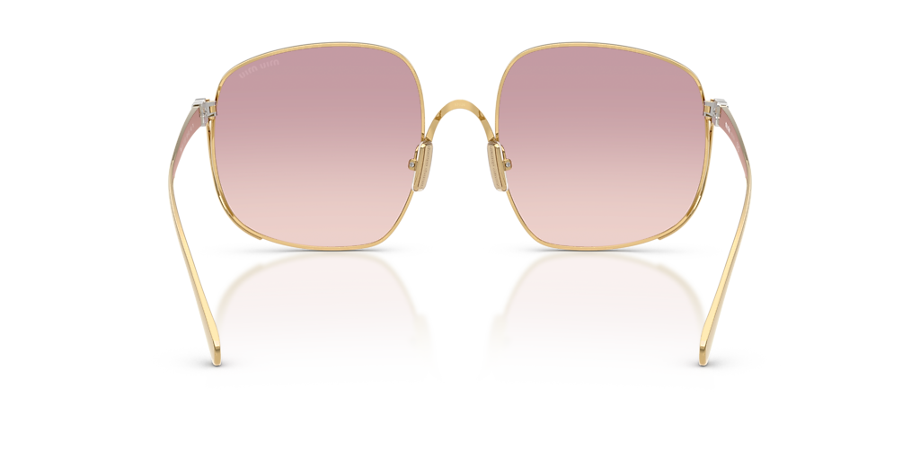MIU MIU MU A57S Gold - Women Luxury Sunglasses, Brown Gradient Dark Violet Lens